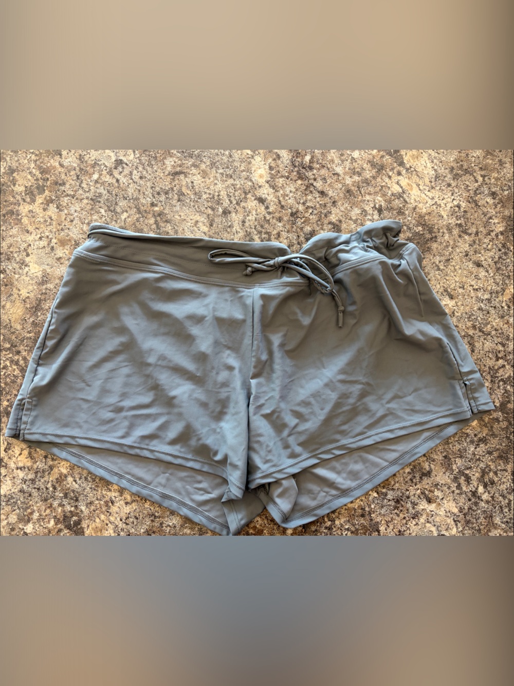 Women's Swim Shorts - Steel Drawstring Bikini Bottoms
